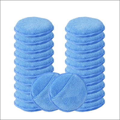 Микрофибърна восък ApplicatorPad Combination 5" Diameter Ultra Soft with Finger Pocket Polish Car Wax Apply Buff Pads Почистване на автомобила