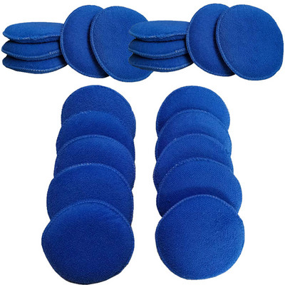 Микрофибърна восък ApplicatorPad Combination 5" Diameter Ultra Soft with Finger Pocket Polish Car Wax Apply Buff Pads Почистване на автомобила