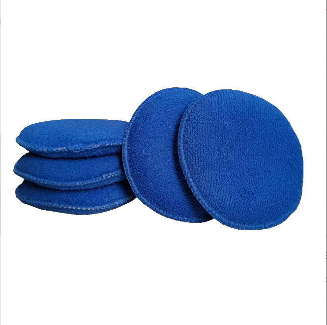 Микрофибърна восък ApplicatorPad Combination 5" Diameter Ultra Soft with Finger Pocket Polish Car Wax Apply Buff Pads Почистване на автомобила