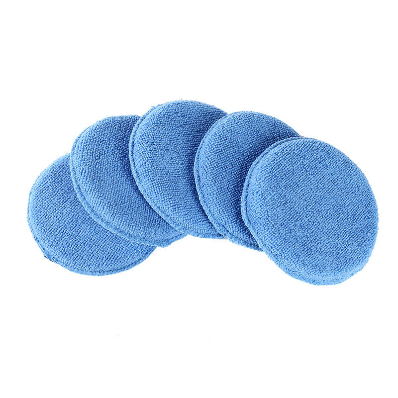 Микрофибърна восък ApplicatorPad Combination 5" Diameter Ultra Soft with Finger Pocket Polish Car Wax Apply Buff Pads Почистване на автомобила
