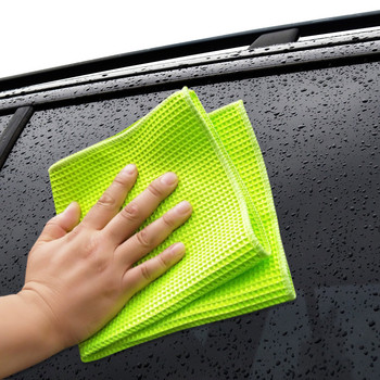 40X40cm кърпа за кола абсорбираща микрофибърна пчелна пита хавлиена кърпа за автомивка парцал квадратна кърпа грижа за автомобила почистваща кърпа подложка за почистване