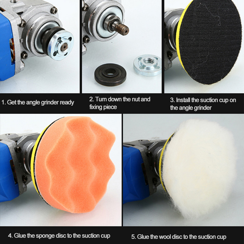 3 colių automobilių poliravimo diskas 11 vnt