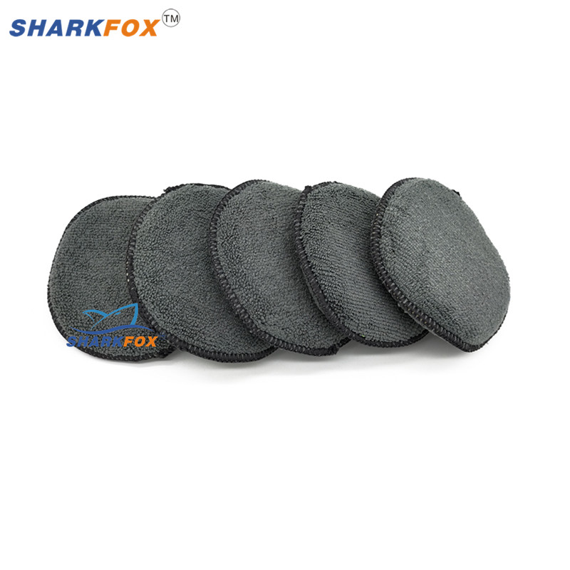 Automobilio vaško kempinė 5 colių minkšta mikropluošto aplikatoriaus padas Rankinis poliravimo kempinė be kišenės tepimui Pašalinti vašką Auto Care