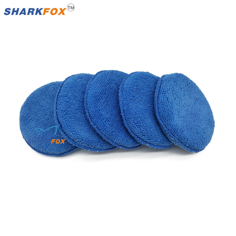 Automobilio vaško kempinė 5 colių minkšta mikropluošto aplikatoriaus padas Rankinis poliravimo kempinė be kišenės tepimui Pašalinti vašką Auto Care
