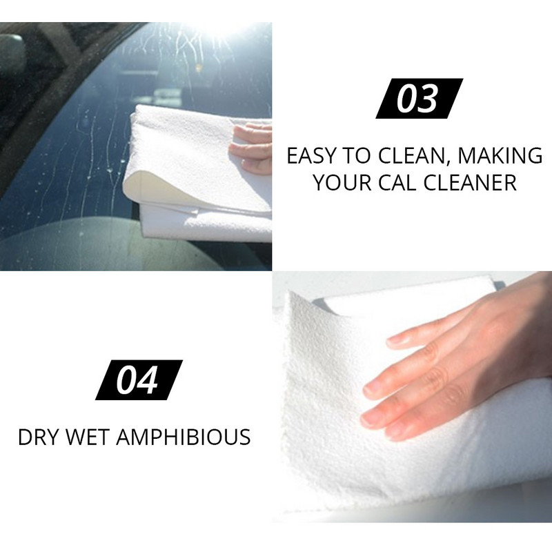 Styling auto Uscare Spălarea mașinii Curățare motociclete Piele naturală Capră Capră Pânză cu burete din piele de oaie Prosop absorbant