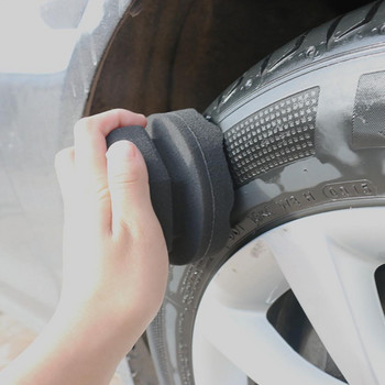 Auto Wave Shape Tire Wax Polishing Compound Σφουγγάρι καθαρισμού ελαστικών Σφουγγάρι ARC Edge Σφουγγάρι Ιδανικό για Εργαλείο καθαρισμού αυτοκινήτου