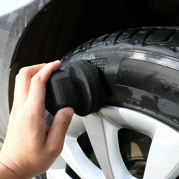 Auto Wave Shape Tire Wax Polishing Compound Σφουγγάρι καθαρισμού ελαστικών Σφουγγάρι ARC Edge Σφουγγάρι Ιδανικό για Εργαλείο καθαρισμού αυτοκινήτου