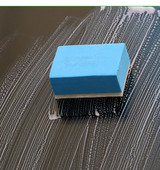 2 τμχ Βούρτσα μαλλί σφουγγαριού 90*55*45mm για καθαρή αφαίρεση μεμβράνης λαδιού παρμπρίζ (δεν βλάπτει το γυαλί)