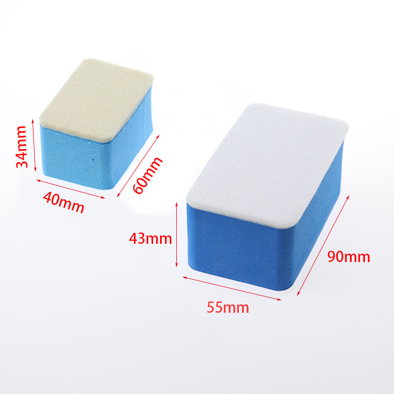 2 τμχ Βούρτσα μαλλί σφουγγαριού 90*55*45mm για καθαρή αφαίρεση μεμβράνης λαδιού παρμπρίζ (δεν βλάπτει το γυαλί)