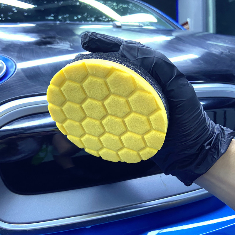 Детайли King Car Car Waxing Foam Applicator 4-инчов ръчен автомобилен керамичен апликатор за кола маска