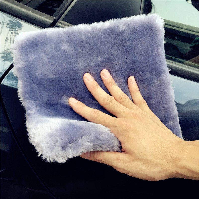 Lucullan 25*25CM Scule de spălat pătrate Tampă de spălat din lână sintetică super moale poate fi folosită pentru curățarea uscată și umedă