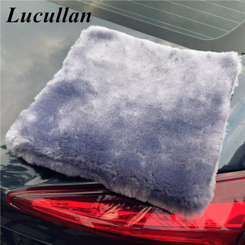 Lucullan 25*25CM Scule de spălat pătrate Tampă de spălat din lână sintetică super moale poate fi folosită pentru curățarea uscată și umedă