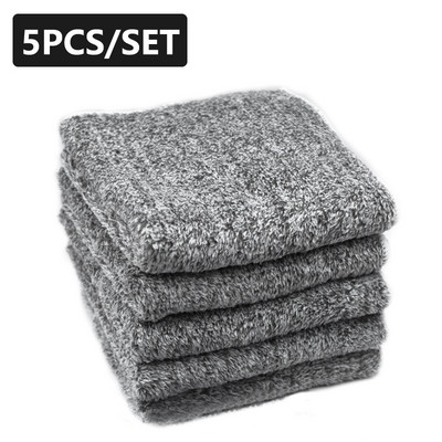3/5/10kom Praonica automobila Ručnik od mikrovlakana Bambusova vlakna ugljena Krpa za čišćenje automobila Krpa za sušenje Auto Detailing Ručnici za pranje Krpa za automobil
