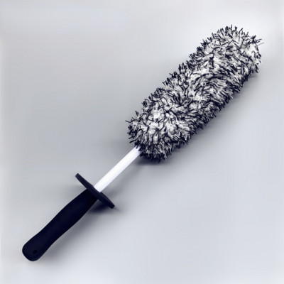 Perie de spălat Perie pentru roți din microfibră Mâner anti-alunecare Ușor de curățat Jante Spițe Butoaie și etrieri Perie de spălat anvelope