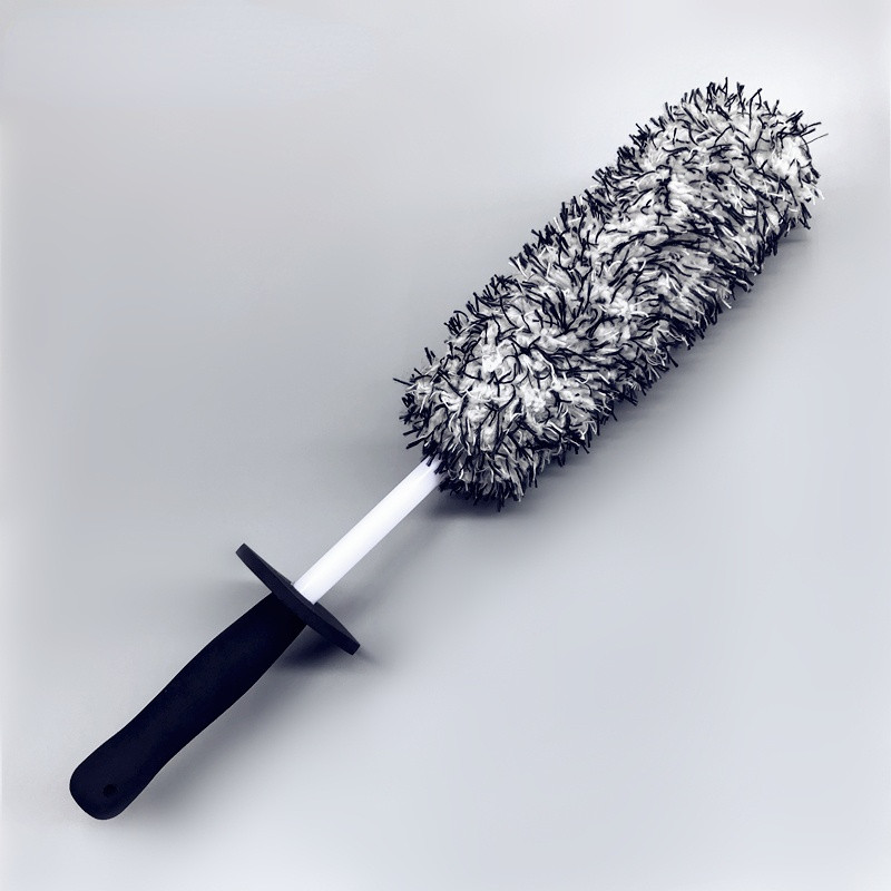 Perie de spălat Perie pentru roți din microfibră Mâner anti-alunecare Ușor de curățat Jante Spițe Butoaie și etrieri Perie de spălat anvelope