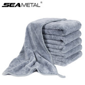 SEAMETAL 6/3/1 бр. Микрофибърна кърпа за кола 800GSM Супер абсорбираща кърпа за почистване на кола Подгъваща кърпа Автоматично пране Сушещи кърпи Парцали за детайли
