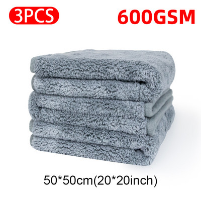 SEAMETAL 6/3/1 бр. Микрофибърна кърпа за кола 800GSM Супер абсорбираща кърпа за почистване на кола Подгъваща кърпа Автоматично пране Сушещи кърпи Парцали за детайли
