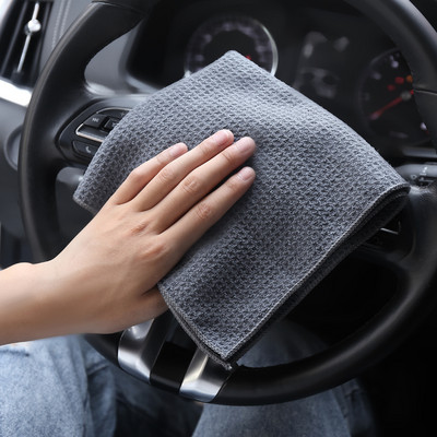1 gab. Automašīnu mazgāšanas dvielis stikla tīrīšanas ūdens žāvēšana mikrošķiedras logu tīrīšanas salvete Auto Detaļas vafeļu audums dvielis 40*40cm