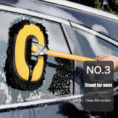 Νέα σφουγγαρίστρα καθαρισμού αυτοκινήτου Chenille χωρίς γρατσουνιές βούρτσα πλυσίματος αυτοκινήτου Τηλεσκοπική σφουγγαρίστρα καθαρισμού με μακριά λαβή για εργαλείο αυτόματου καθαρισμού