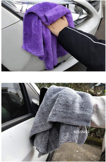 Bossnice 6 τμχ 16 ιντσών Microfiber Πετσέτες πλυσίματος αυτοκινήτων Cars Polishing Washing Detailing Car Drying Car Pell Επαγγελματικό ύφασμα καθαρισμού