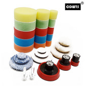 CDWTS 29 τεμ. 1/2/3 ιντσών Σφουγγάρι γυαλίσματος με κερί Μάλλινα μαξιλαράκια Πλάκα πίσω Γυάλισμα αυτοκινήτου για DA/RO Polisher