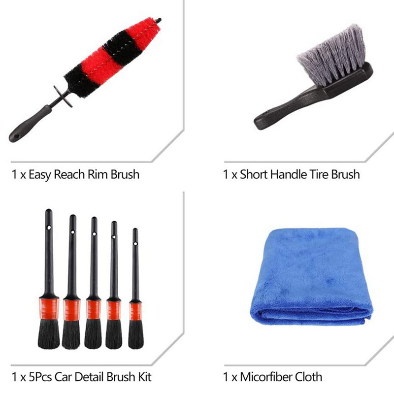 5/10 τμχ Βούρτσες Αυτοκινήτου Πετσέτα βούρτσας Καθαρισμού Βούρτσας Λεπτομέρειες Αυτοκινήτου Εργαλείο Καθαρισμού Μακριών Μαλακών Τροχών για Ταμπλό Αυτοκινήτου Πετσέτα βούρτσας καθαρισμού ελαστικών τροχού