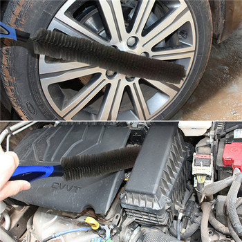 60 см четка за гуми и колела Комплект за почистване на автомобили Инструмент за миене Четка Детайли Решетка на гуми Двигател Аксесоари за автоматично почистване 2022