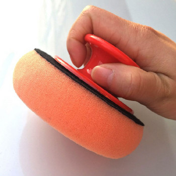Car Wax Polish Pad Sponge Cleaning Foam Kit Terry Cloth Μαξιλαράκια εφαρμογής μικροϊνών με λαβή λαβής με στυλ αυτοκινήτου
