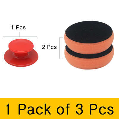 Car Wax Polish Pad Sponge Cleaning Foam Kit Terry Cloth Μαξιλαράκια εφαρμογής μικροϊνών με λαβή λαβής με στυλ αυτοκινήτου