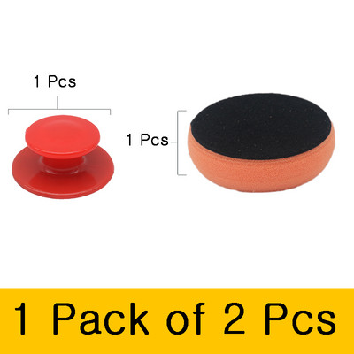 Car Wax Polish Pad Sponge Cleaning Foam Kit Terry Cloth Μαξιλαράκια εφαρμογής μικροϊνών με λαβή λαβής με στυλ αυτοκινήτου