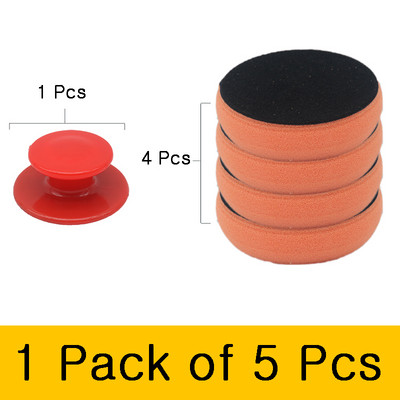 Car Wax Polish Pad Sponge Cleaning Foam Kit Terry Cloth Μαξιλαράκια εφαρμογής μικροϊνών με λαβή λαβής με στυλ αυτοκινήτου