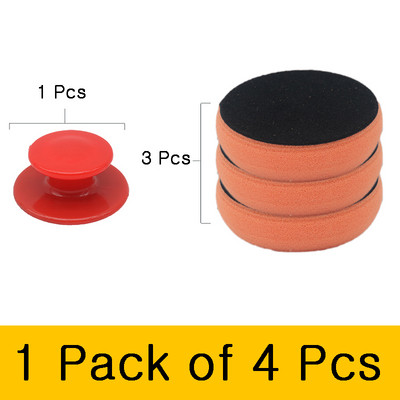 Car Wax Polish Pad Sponge Cleaning Foam Kit Terry Cloth Μαξιλαράκια εφαρμογής μικροϊνών με λαβή λαβής με στυλ αυτοκινήτου