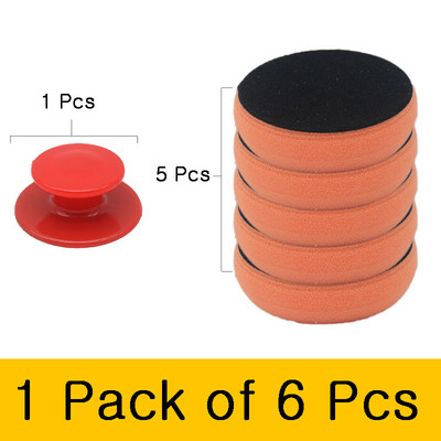 Car Wax Polish Pad Sponge Cleaning Foam Kit Terry Cloth Μαξιλαράκια εφαρμογής μικροϊνών με λαβή λαβής με στυλ αυτοκινήτου