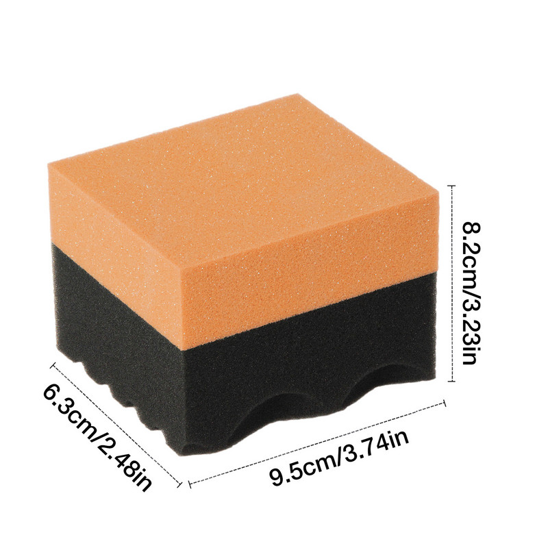 Uuniversal Tire Shine Applicator Αποτρίχωση με κερί σφουγγαράκι ελαστικών Μετρητής καουτσούκ Σφουγγάρι στίλβωσης Εργαλεία καθαρισμού αυτοκινήτου Αξεσουάρ αυτόματης στίλβωσης