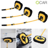 Mop telescopic pentru spălat mașină, mâner lung, cap de perie din chenilă, curățarea caroseriei mașinii, unelte pentru perie telescopică, accesorii auto