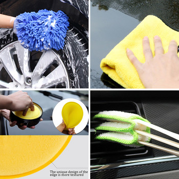 Четка за пробиване на детайли за почистване на джанти на автомобилни гуми Комплект четки за детайли за автомобилно химическо чистене Интериор на автомобила Екстериор Чисти четки