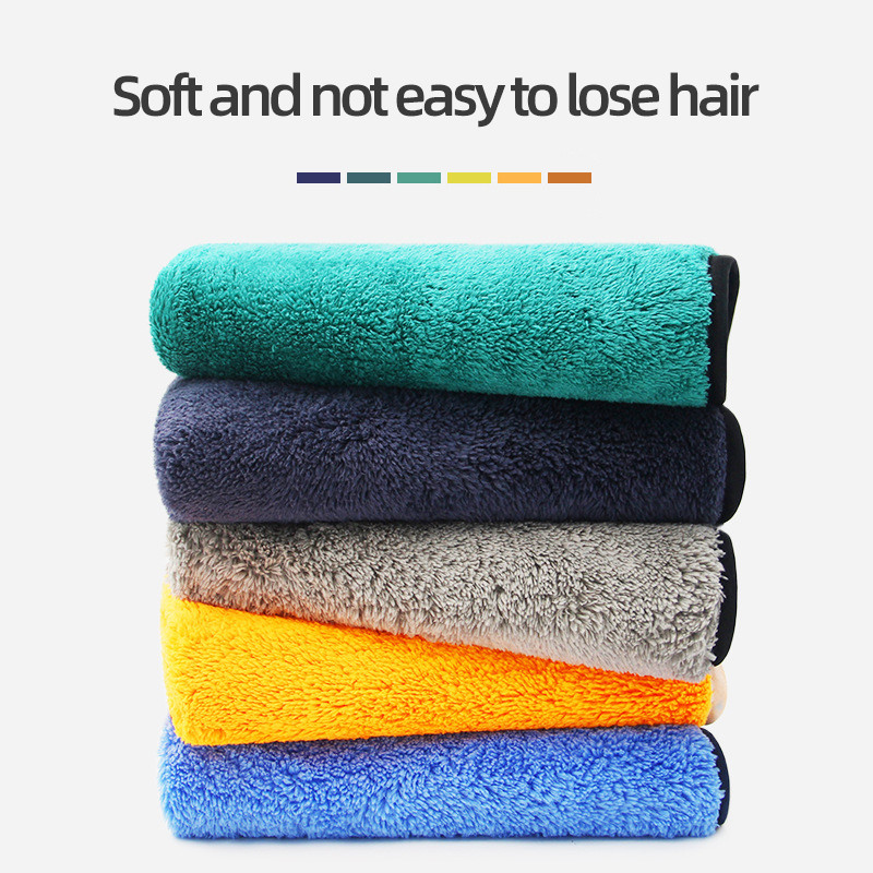 1 bucăți prosop de mașină din catifea coral, lavețe de curățare din microfibră, mai moale, foarte absorbant, pentru interiorul mașinii