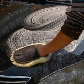 Почистване на автомобили Оформление на автомобили Интериор Вълна Меки ръкавици за миене на автомобили Четка за почистване Грижа за машина за миене на мотоциклети Аксесоари за декорация на автомобили