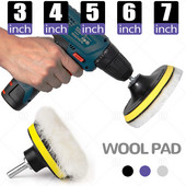 Δίσκος 3/4/5/6/7 ιντσών με σφουγγαράκι για γυάλισμα αυτοκινήτου απομίμηση δίσκου γυαλίσματος μαλλί με γυάλισμα οπίσθιας όψης σφουγγαράκια καθαρισμού κερί Buffer Buffer Car Body Καθαρισμός
