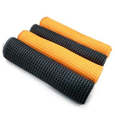 2PC Car Wash Towel Glass Cleaning Water Drying Microfiber Window Clean Wipe Auto Detailing Waffle Weave for Kitchen Bath 40*40cm