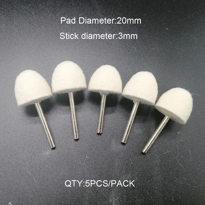 Roți de lustruit 3mm și 6mm Tijă mini con și tampoane cilindrice Seturi pentru îngrijirea mașinii Disc de lustruit din pâslă Tampoane de lustruit din pâslă de lână