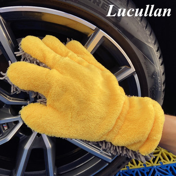 Lucullan Detailer\'s Preference Chenille Paws Mitt Διπλής Όψης Μικροϊνών Εσωτερικού & Εξωτερικού Γάντι Καθαρισμού Λεπτομέρειων αυτοκινήτου