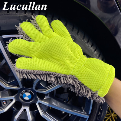 Lucullan Detailer`s Preference Chenille Paws Mitt Divpusējs mikrošķiedras iekšpuses un ārpuses Auto Detaļas tīrīšanas cimds