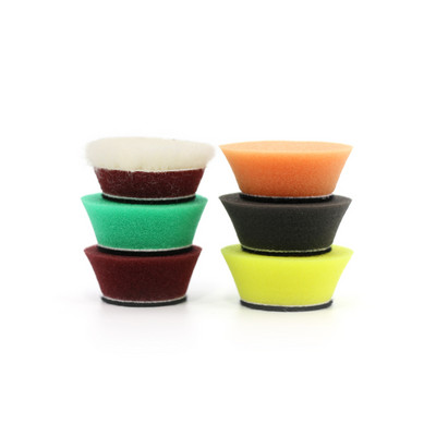 ΛΕΠΤΟΜΕΡΕΙΕΣ 1" Mini Polishing Pad Pad Kit 5/6/7pcs Car Buffing Polisher Pads Αφρώδες βερνίκι Pad Kit από το κόψιμο στο φινίρισμα