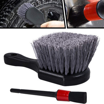 1/2 τεμ. Car Detail Brush Kit Automotive Brush Vehicle Car Cleaning Brush set Βούρτσα λεπτομέρειας αυτοκινήτου για ελαστικό τροχού αυτοκινήτου Εσωτερικό φτερό ζάντας