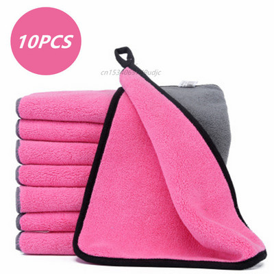 3/5/10PCS Pink Autopraonica Ručnik od mikrofibre Čišćenje automobila Boja Krpa za njegu detalja Ručnik za pranje automobila Alati za čišćenje