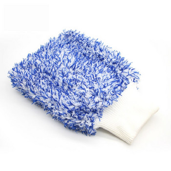 Мека абсорбираща ръкавица с висока плътност за почистване на кола Ултра мека, лесна за изсушаване детайли на автомобила Микрофибър Madness Washing Mitt Cloth