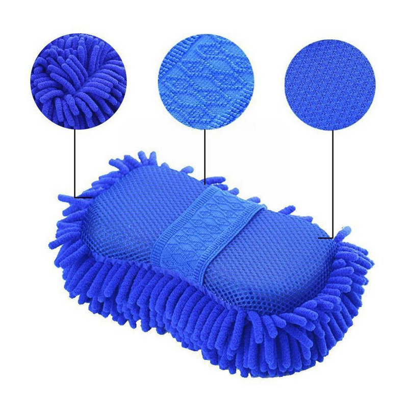 Autopesuri käsn Mikrofiiber Puhastus Autohooldus Detailiharjad Aksessuaarid Stiilpesu Käterätik Auto Auto Käsn Kindad M7X3