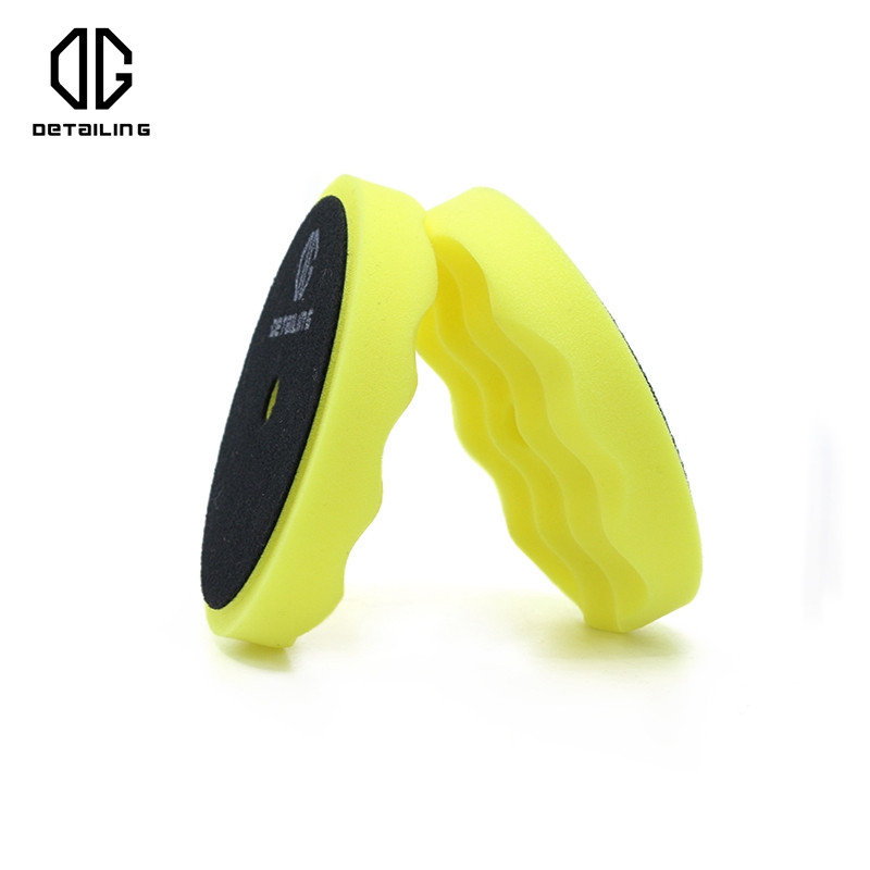 DETALII Noua sosire Tampă de lustruit cu spumă 5 inch Wave & Convex Burete Lustruit pentru polizor DA/GA/RO pentru a îndepărta zgârieturile