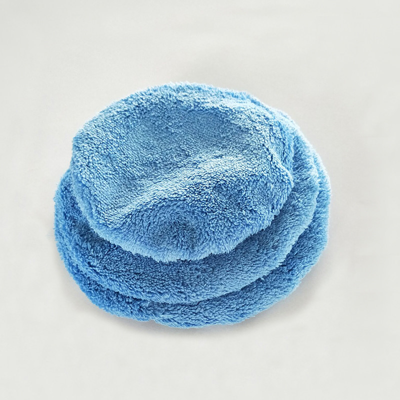 Autopoleerimiskäsnaga poleerpadja mikrokiust kate, vaha aplikaatori poleerimispadja kate, 5-6" 7-8" 9-10" 3 suurust autotarvikud